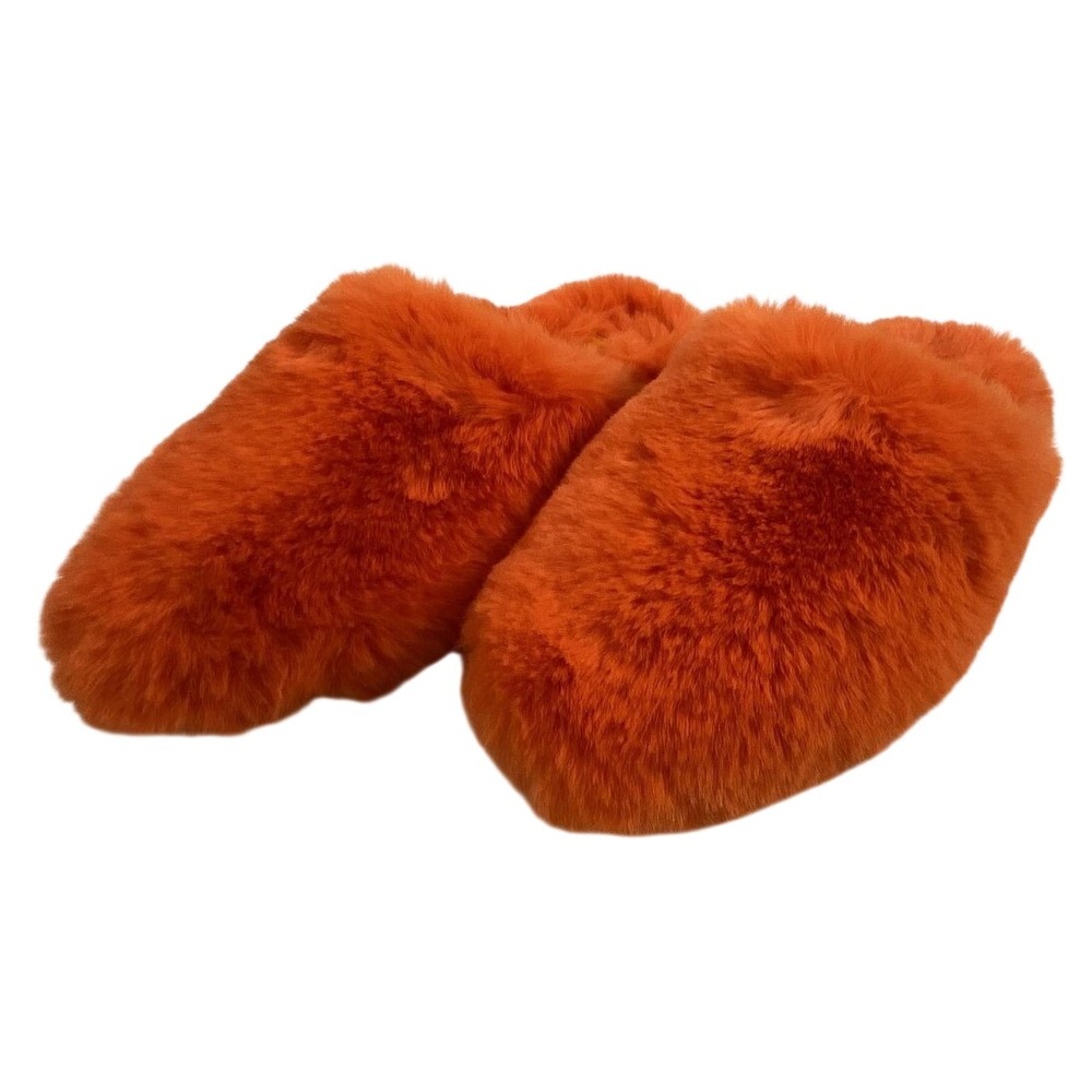 COS Shoes Womens Size 36 Fuzzy Slip On Slippers Chrome-Free Tanned Leather Flats
